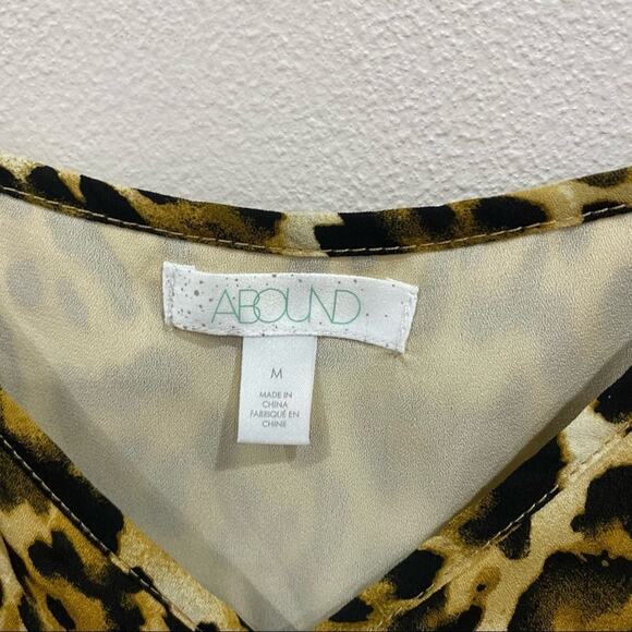 Abound Leopard Print Cami Tank Top Brown Animal Print Size M - Picture 4 of 7